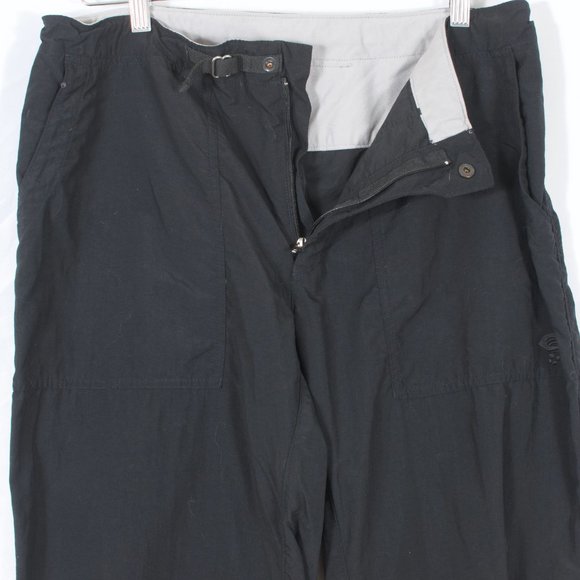 Mountain Hardware L Hiking Pant Black Nylon Belted - Picture 3 of 5